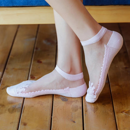 6 Pairs Flower Lace Ankle Sock